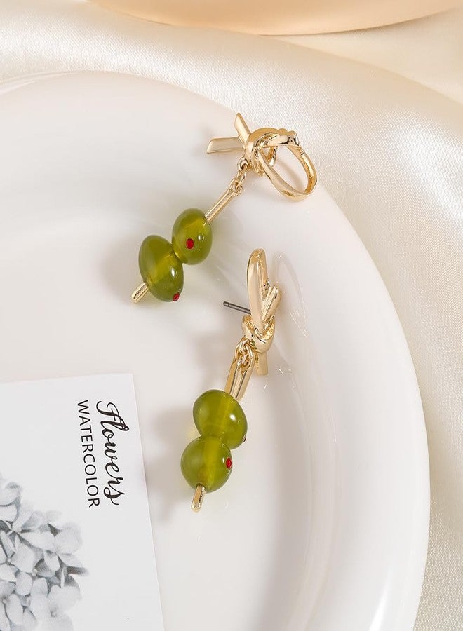 Madison Tyler Fruit Dangle Earrings for Women | Gold Plated Flower Strawberry Apple Cherry Olive Earrings for Women | Sweet Fruit Earrings for Women Jewelry Gifts, Zinc, Rhinestone - Image 5