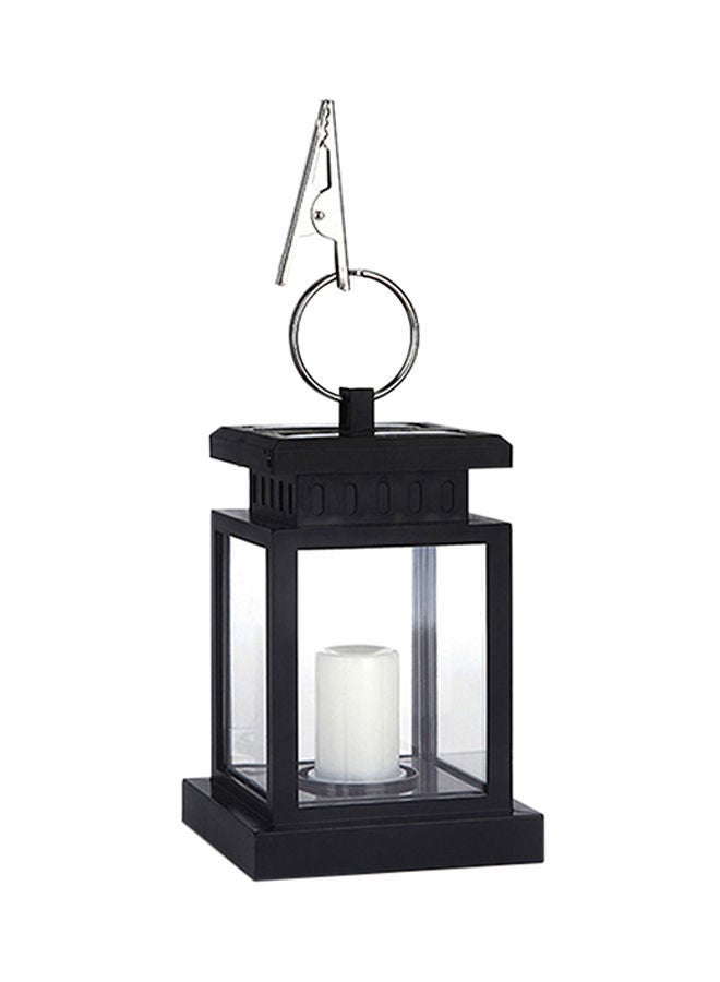 NIBEMINENT Solar-Powered Light With Warm White LED Polycrystalline Solar Panel Black 8.8x8.8x12.5centimeter - Image 1