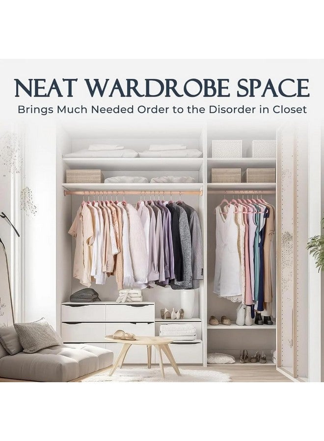 ANH MART Velvet Hangers Non-Slip | Super Thin, Felt-Coated Suit | Aesthetic Premium Clothes Hangers with Precision Cut Notches for Elegant Closet Organization (Pink) (30 Pack) - Image 4