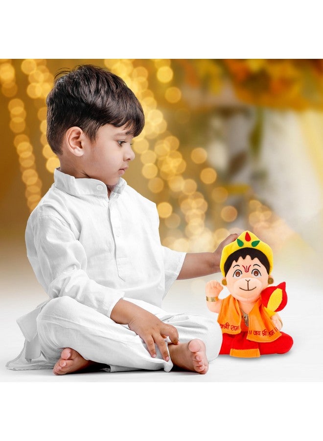 Webby Plush Hanuman Soft Toys for Kids | Decoration Items for Home Décor, Car Dashboard, and Office Table | God Statue for Festival | Diwali | Birthday Gift for Kids, Family and Friends - Image 4