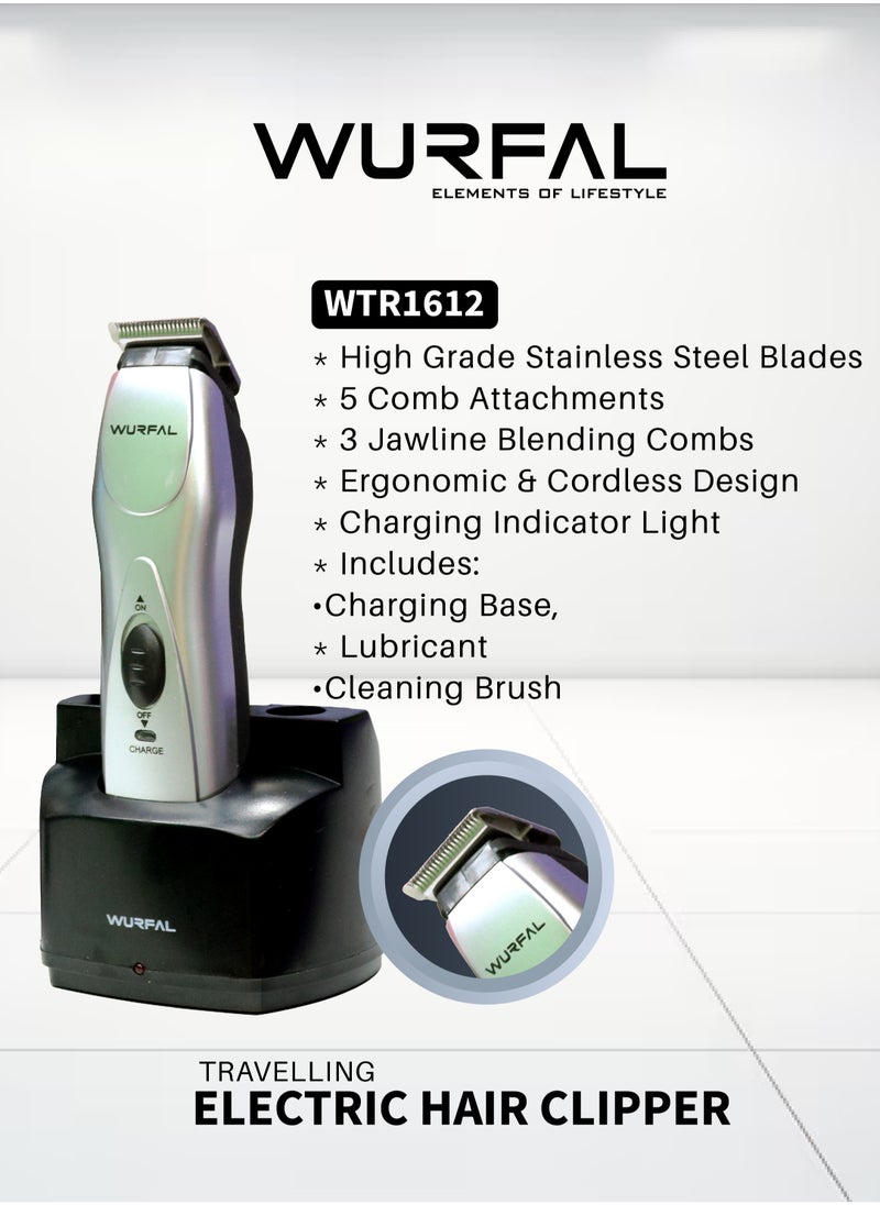 Wurfal Electric Hair Trimmer With 5 Combs Setting, Rechargeable Cordless Hair Clipper  - Image 4