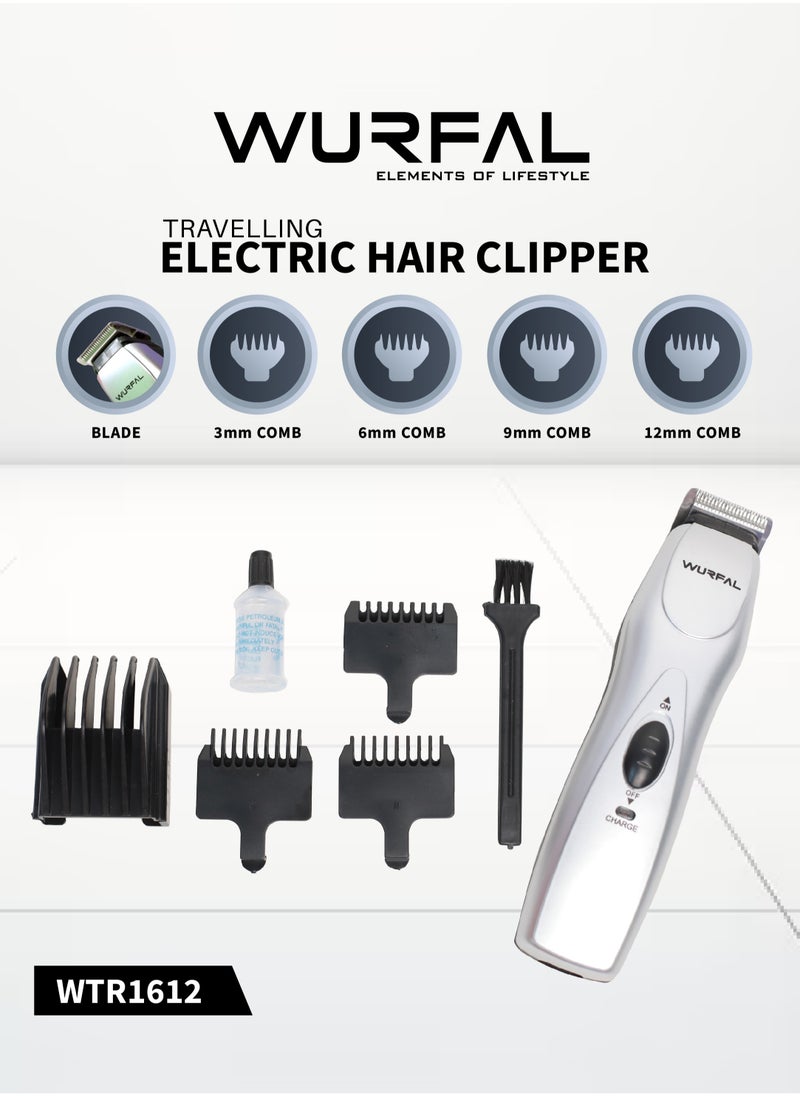 Wurfal Electric Hair Trimmer With 5 Combs Setting, Rechargeable Cordless Hair Clipper  - Image 2