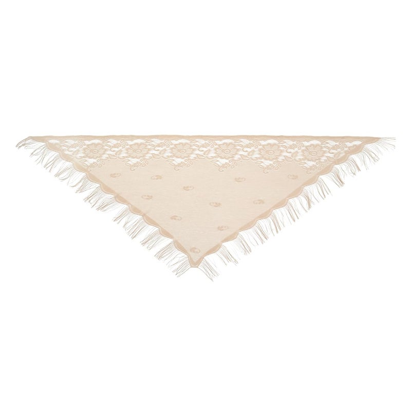LMVERNA Women's Scarf Mesh Wedding Cape Triangle Shawl with Fringed Evening Shawl Wrap - Image 4