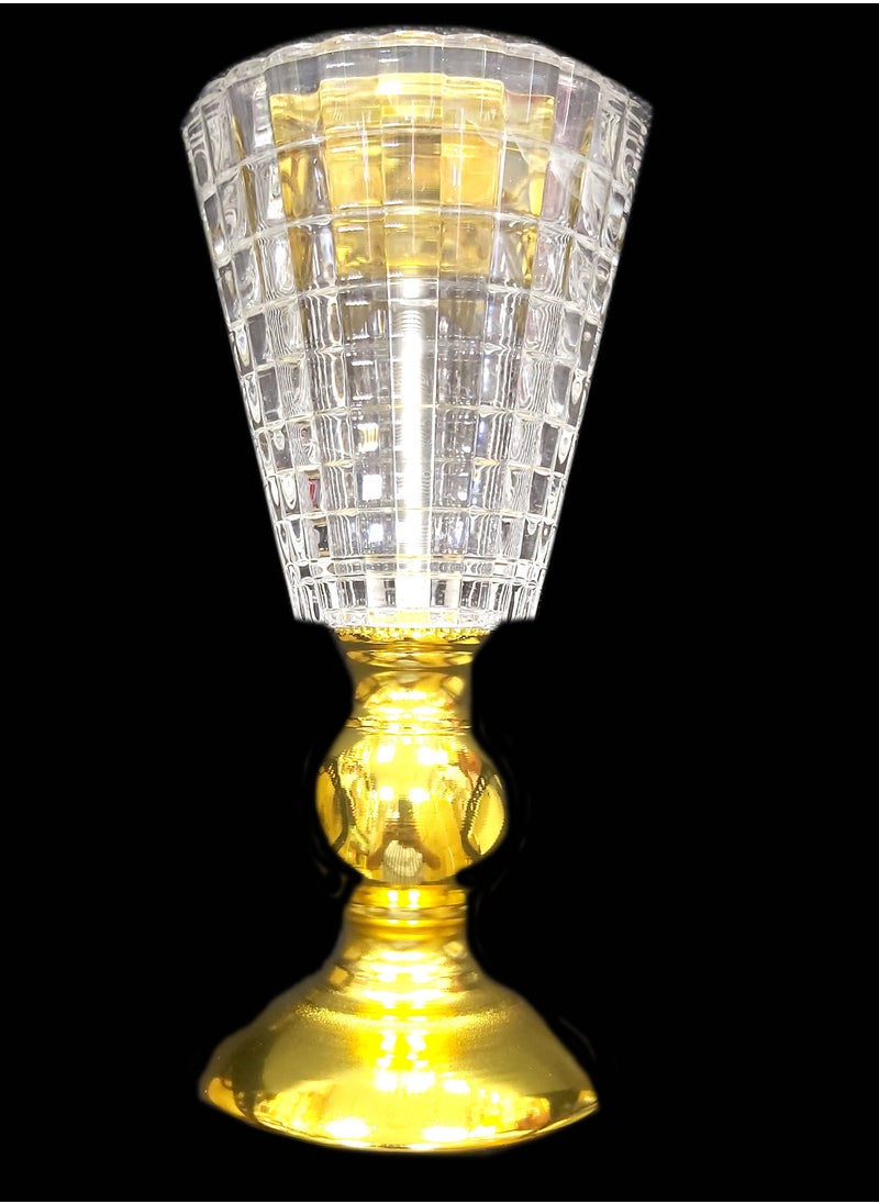 SAQOWARE Luxury Crystal Arabic Incence Bakhoor Burner/Madkhan - Metal with Glass Holder  - Image 2