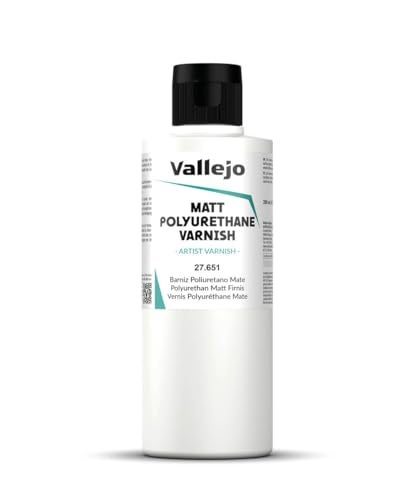 Vallejo - Polyurethane Varnish | Matt Finish 200 ml. (6.76 fl.oz.) | Extraordinary Hardness & Permanence | Create a Perfect Clear Coat | Scratch Resistant for Outdoor and Indoor Surfaces - Image 2