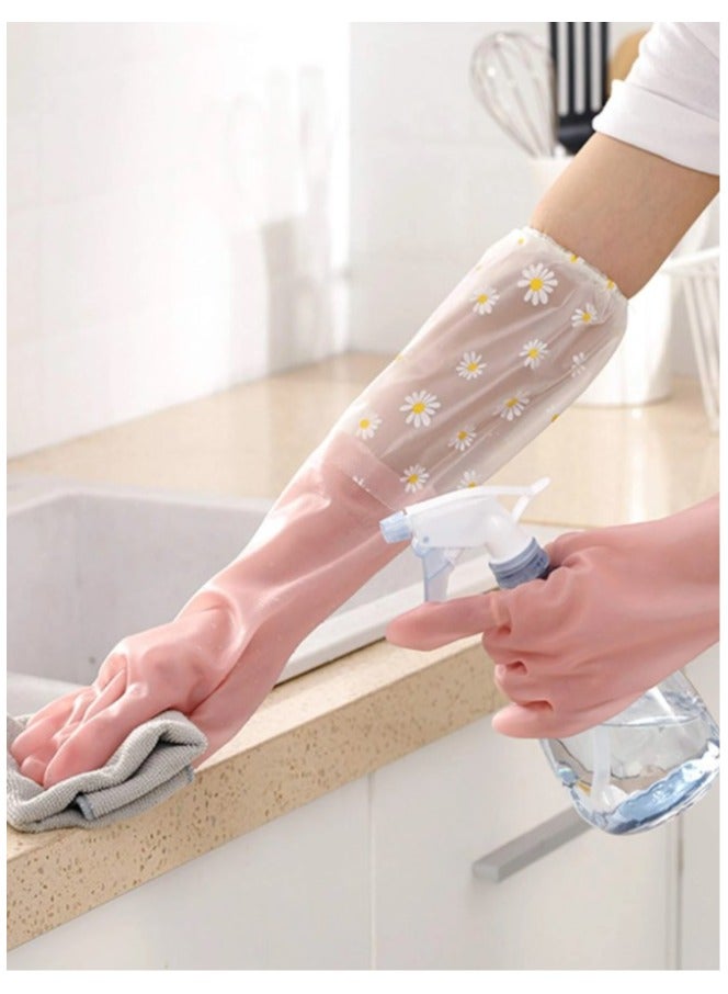 Thick and Durable Dishwashing Gloves Waterproof Non-Slip Protective 1 Pair one size - Image 2