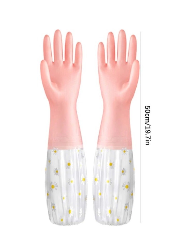 Thick and Durable Dishwashing Gloves Waterproof Non-Slip Protective 1 Pair one size - Image 3