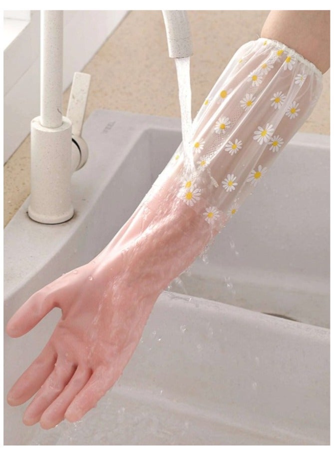 Thick and Durable Dishwashing Gloves Waterproof Non-Slip Protective 1 Pair one size - Image 1