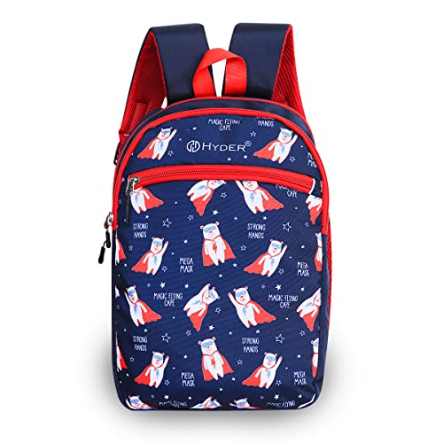 HYDER Kids 20L Small Superhero Pattern Cartoon Best Stylish Waterproof Lightweight Casual/Picnic/Tuition/School Bag/Backpack for Children Boys And Girls (Navy Blue) - Image 1
