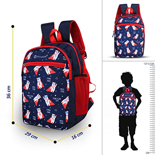 HYDER Kids 20L Small Superhero Pattern Cartoon Best Stylish Waterproof Lightweight Casual/Picnic/Tuition/School Bag/Backpack for Children Boys And Girls (Navy Blue) - Image 5