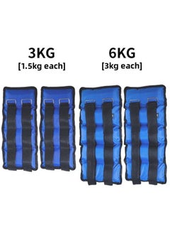 Fitness Sandbags Leggings Weight-bearing Running Dance Training Students Ankle Invisible Leg Wrist Sports Sandbags For Men And Women-Color:.hand Binding 3kg + Leggings 6kg [4 Pieces In Total]