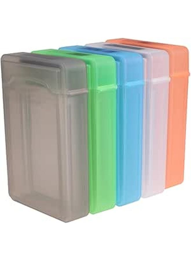 5Pcs Hard Drive Storage Box Durable Plastic Snap Lock Drop Resistant Mixed Colors - Image 1