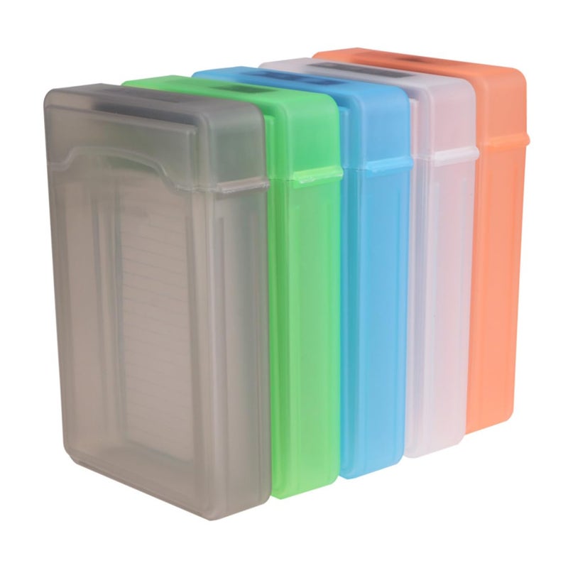 5Pcs Hard Drive Storage Box Durable Plastic Snap Lock Drop Resistant Mixed Colors - Image 2