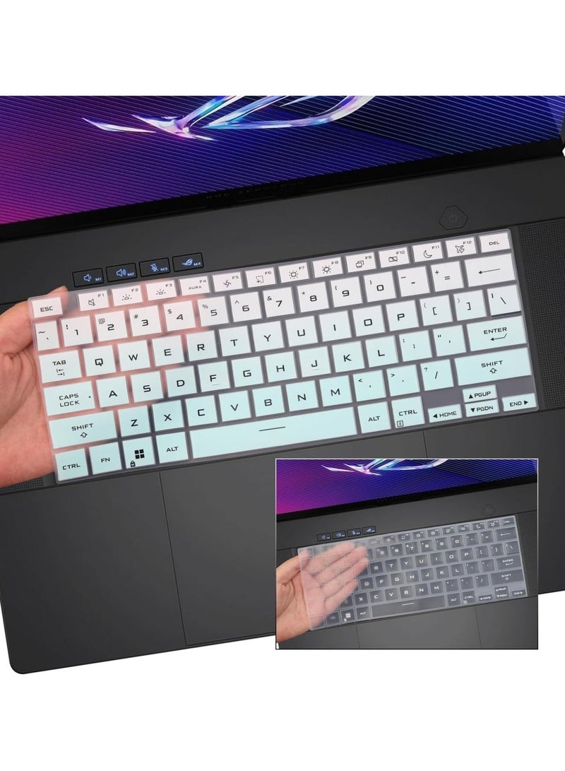 4-Piece Keyboard Sleeve Compatible Asus ROG Zephyrus G16 (2024) GU605 16-inch Gaming Laptop Silicone TPU Keyboard Protective Leather - Image 1