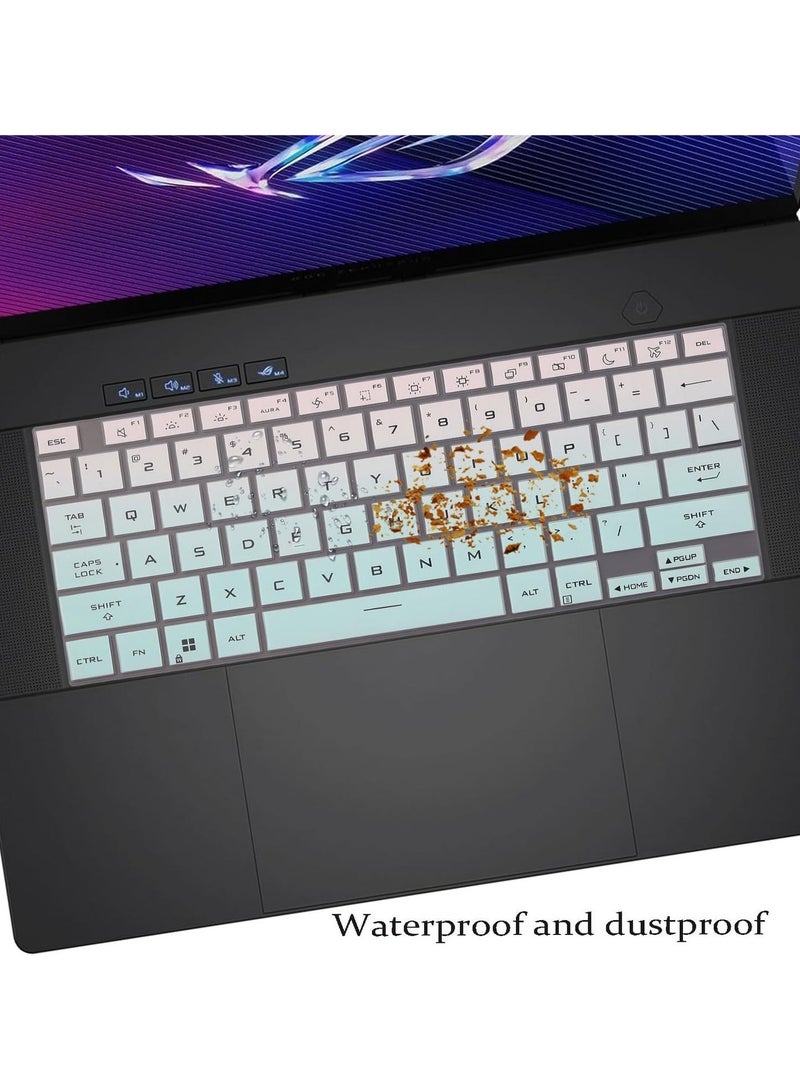 4-Piece Keyboard Sleeve Compatible Asus ROG Zephyrus G16 (2024) GU605 16-inch Gaming Laptop Silicone TPU Keyboard Protective Leather - Image 2