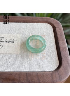 Peach Blossom Natural Xinjiang Gold Silk Jade Ring for Girls Aventurine ring