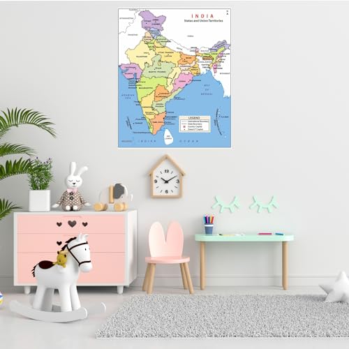 wallpics India Map Fully Waterproof Vinyl Sticker Poster (12X18 inches), 1 Piece, Multicolour - Image 5
