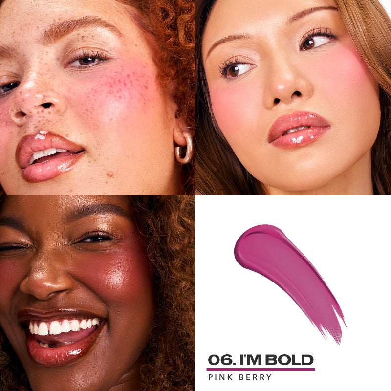 Sacheu Cheek STAY-N Liquid Blush for Cheeks â€” High Pigment, Buildable, Lightweight Cream Blush for Dewy & Radiant Flushed Cheeks â€” Long-lasting & Cruelty Free, I'm Bold - Image 2