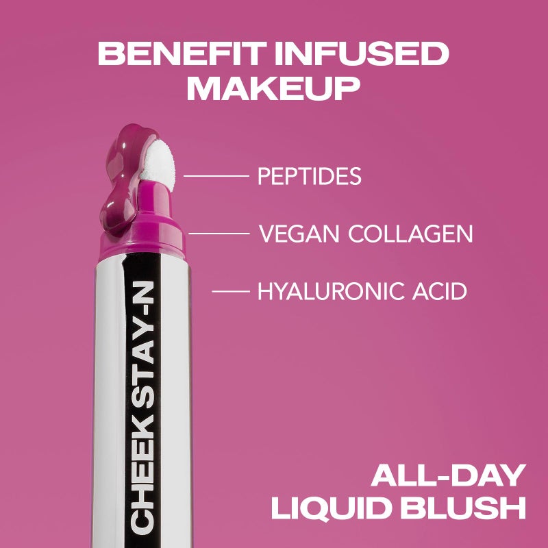Sacheu Cheek STAY-N Liquid Blush for Cheeks â€” High Pigment, Buildable, Lightweight Cream Blush for Dewy & Radiant Flushed Cheeks â€” Long-lasting & Cruelty Free, I'm Bold - Image 4