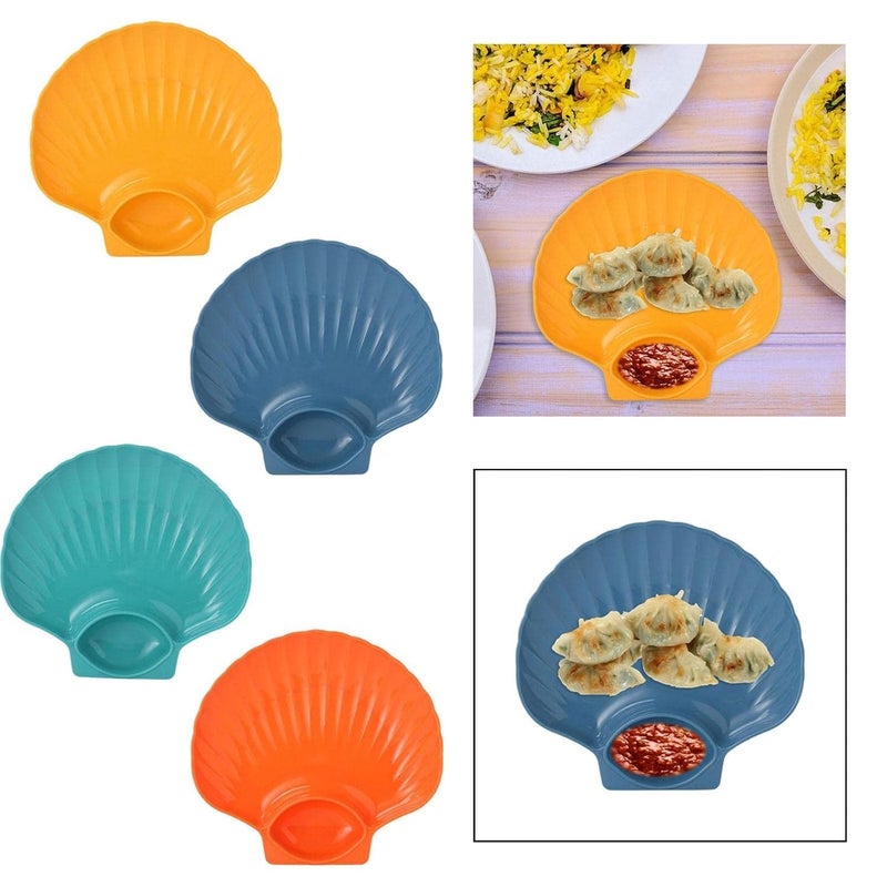BGVM Seasoning Dish with Sauce Compartment - Dipping Bowl for Tomato Sauce, Sushi Appetizers, Condiments & Small Portions (Yellow)_Pack of 4 - Image 5
