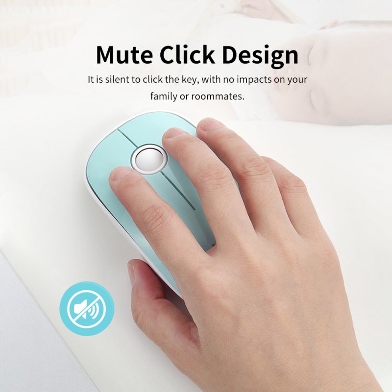 Wireless Mouse: Black Slim Ergonomic Design - Mute Click Smooth Scroll Plug & Play for Home Office Daily Use - Image 4