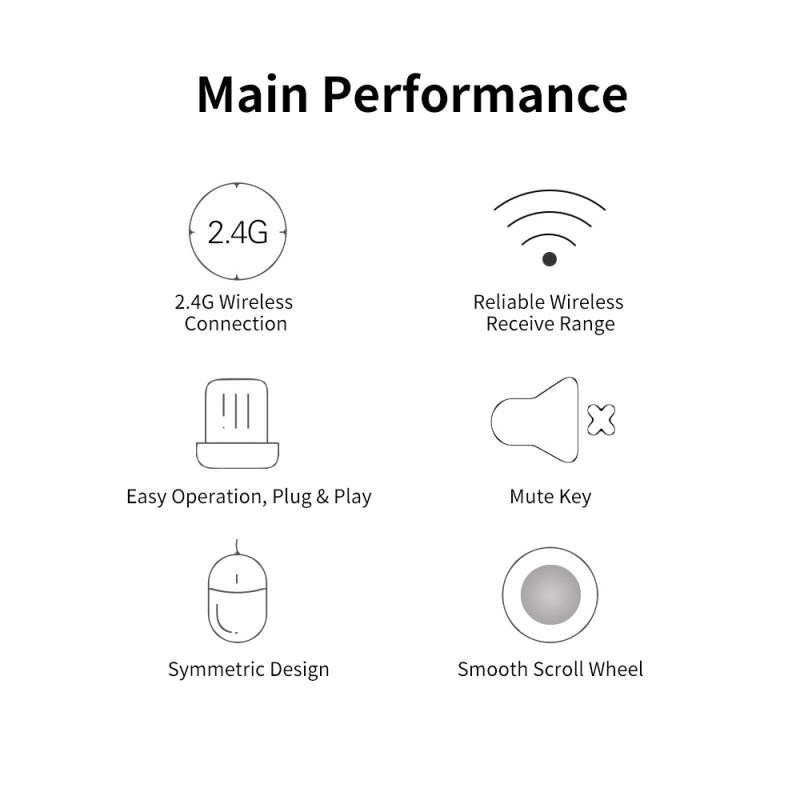 Wireless Mouse: Black Slim Ergonomic Design - Mute Click Smooth Scroll Plug & Play for Home Office Daily Use - Image 2