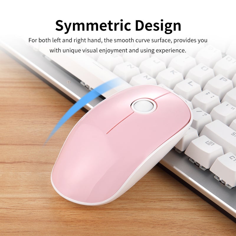 Wireless Mouse: Black Slim Ergonomic Design - Mute Click Smooth Scroll Plug & Play for Home Office Daily Use - Image 3
