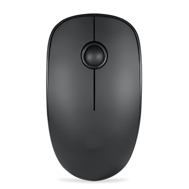 Wireless Mouse: Black Slim Ergonomic Design - Mute Click Smooth Scroll Plug & Play for Home Office Daily Use - Image 1