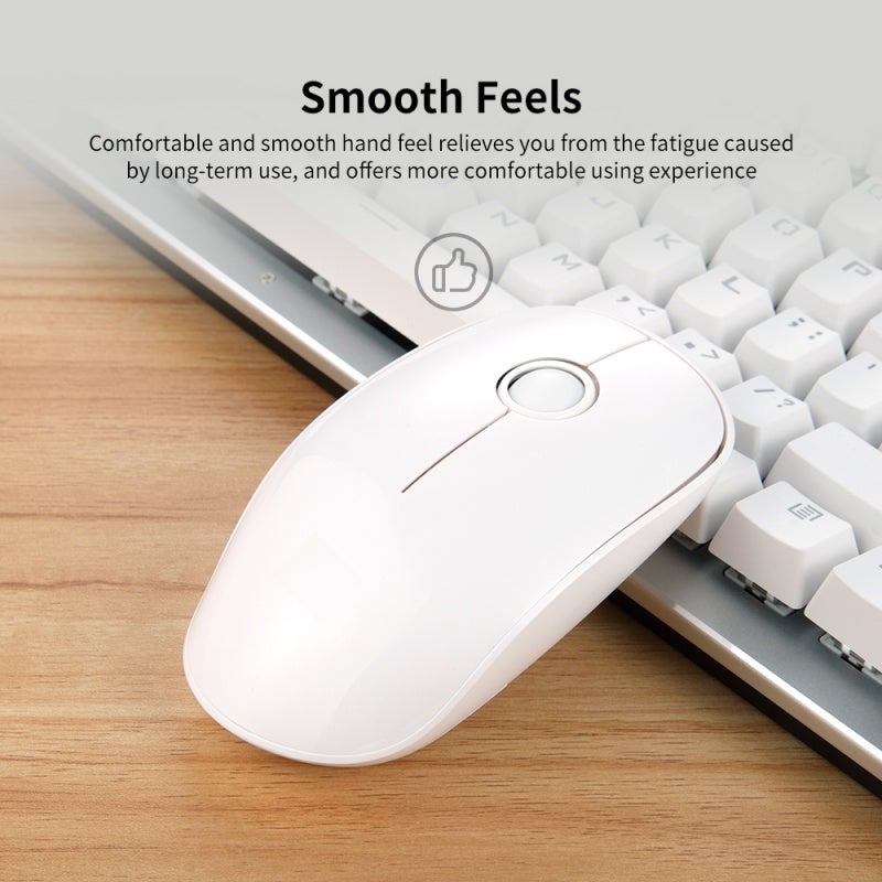 Wireless Mouse: Black Slim Ergonomic Design - Mute Click Smooth Scroll Plug & Play for Home Office Daily Use - Image 5