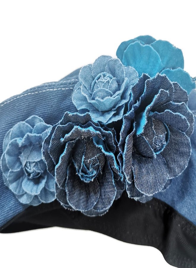 ZARSIO Denim Beret Hat for Women, French Artist Painter Beret Casual Sun Hat with Adjustable Strap - Image 5