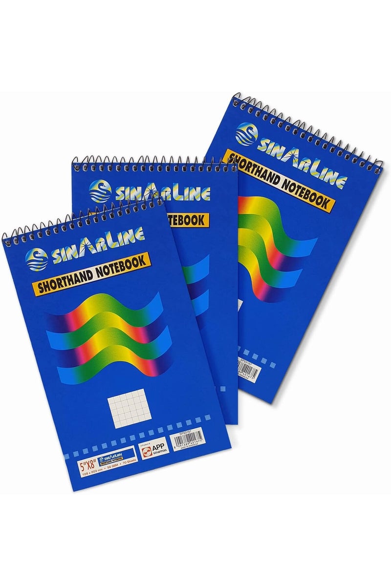 SINARLINE دفتر ملاحظات حلزوني علوي 5 مم مربع 5" × 8" - Image 3