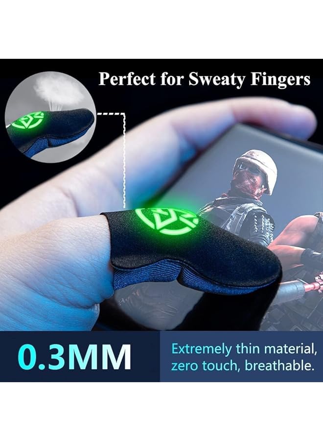 Mobile Gaming Finger Sleeves 3 Pair Set Silver Fiber Touch Screen Gloves For Phones Tablets，Anti Sweat Breathable Design For Pro Gamers  - Image 5