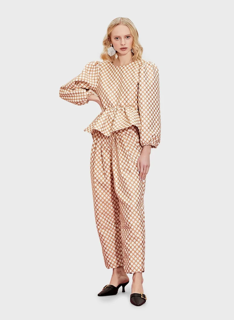 sister jane Ruffle Checked Top