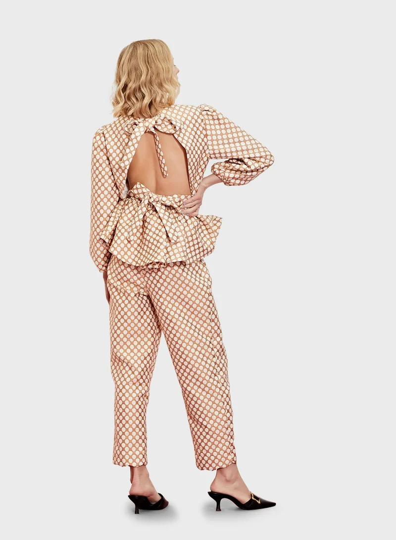 sister jane Ruffle Checked Top
