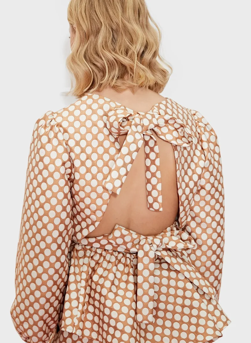 sister jane Ruffle Checked Top