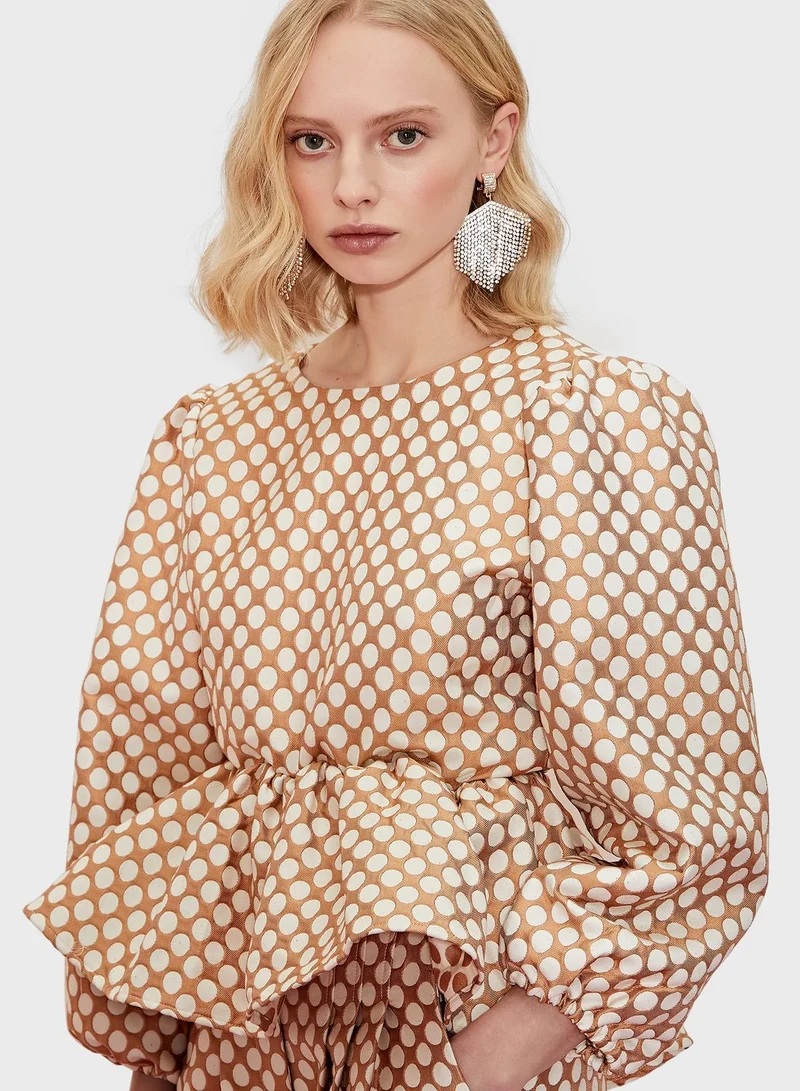 sister jane Ruffle Checked Top
