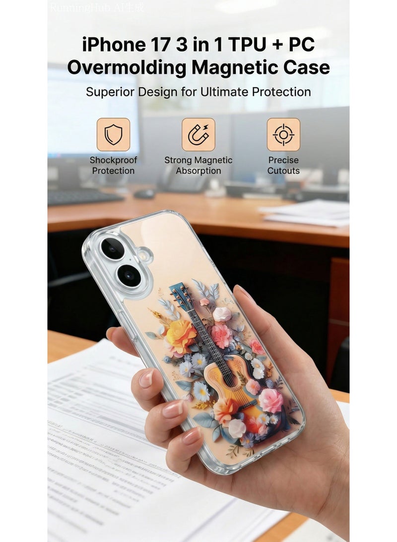 ThangCore Iphone17，3 in 1 TPU + PC Overmolding Magnetic Creative Design Phone Case - Image 2