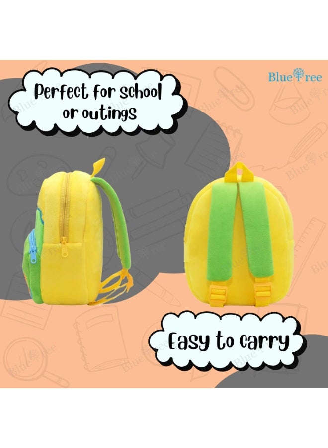 blue tree School Bag for Cute Kids for (1-6 Years), Preschool Soft Plush Clean Bus Truck for Toddlers, Embroidery Mini Backpack for Baby Childrens - Image 3