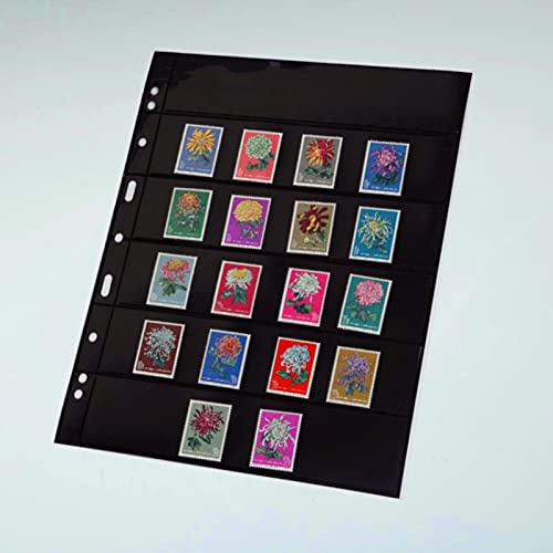 MUDOR 20 Sheets Stamp Pages for Collectors, 6 Pockets Sleeves, Fit 3 or 4 Ring Binder, Professional Pack - Image 2