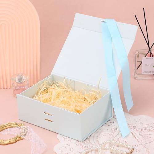 HOME ELEMENTS Decorative Luxury Gift Box with Ribbon for Packaging Multipurpose Gift Hampers Foldable Gift Packing Boxes Perfect for Presents Diwali Christmas Wedding Birthdays Special Occasions (Red) - Image 3