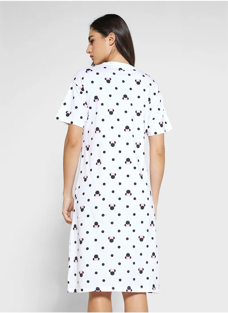 ديزني Minnie Printed Night Dress