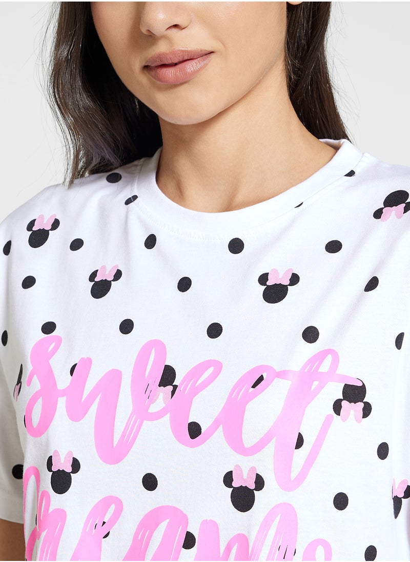 Disney Minnie Printed Night Dress  - Image 3