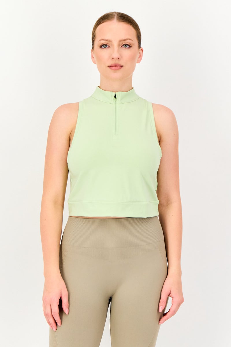 UNDER ARMOUR Women Sportswear Fit Sleeveless Training Tank Top, Green - Image 1