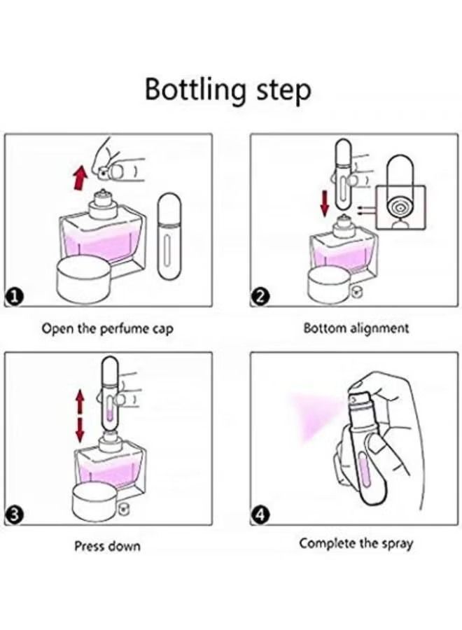 ORiTi أوريتي زجاجة عطر للسفر مكونة من 4 قطع متعدد الألوان  - Image 4
