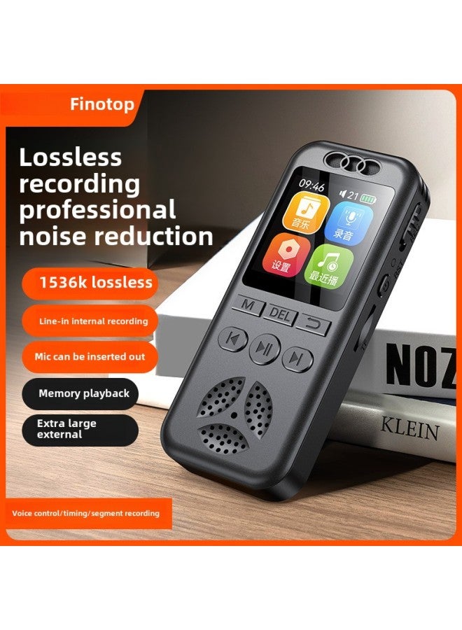Intelligent Recording Pen Small Portable Lawyer Student Class Professional HD Noise Reduction Ultra-long Standby Large Capacity Device-Body Color:A2-1.44 Color Screen Plastic Version [1536k Hd Version + Timing + Voice Control Recording]-Memory Capacity:32gb (can Store About 144 Hours Of Recording)  - Image 1