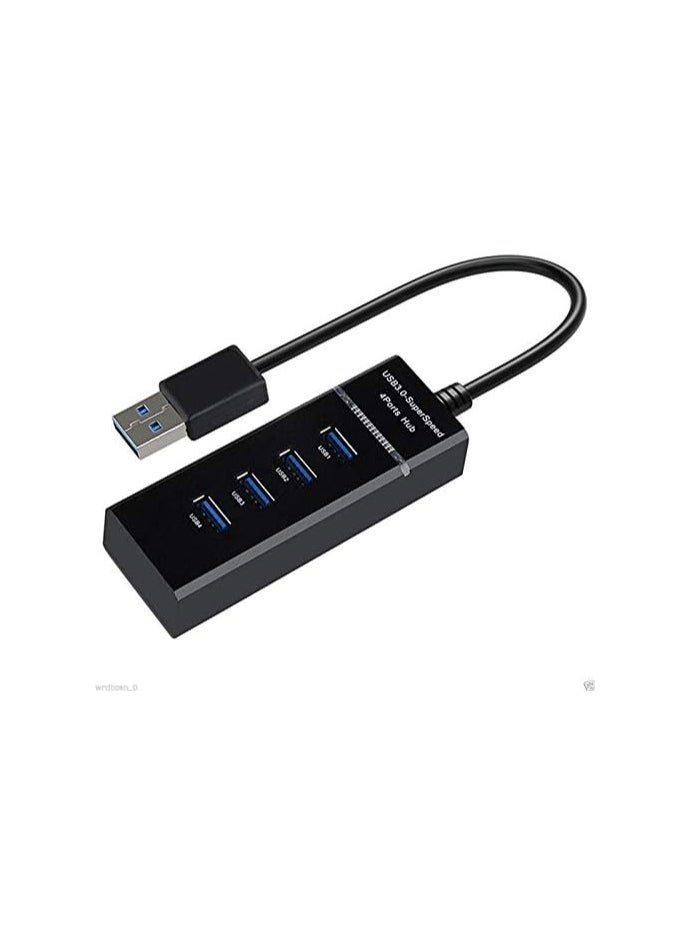 ماركة غير محددة كابل محول وموزع محمول مزود بـ 4 منافذ USB 3.0 – لتوسيع خيارات الاتصال بأجهزة الكمبيوتر  - Image 1