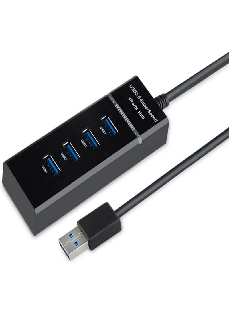 ماركة غير محددة كابل محول وموزع محمول مزود بـ 4 منافذ USB 3.0 – لتوسيع خيارات الاتصال بأجهزة الكمبيوتر  - Image 3