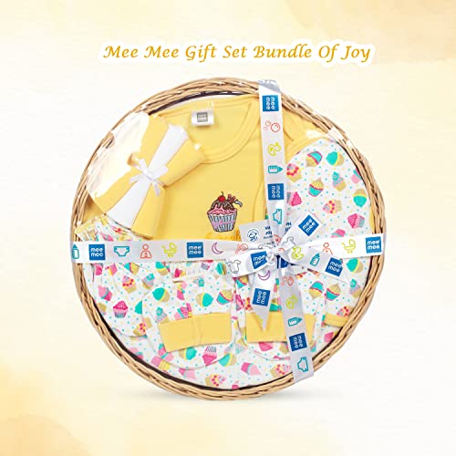 Mee Mee Cotton Soft Pampering Gift Set Hamper for New Born, Baby Boy, Baby Girl (8 Pieces, Yellow) - Image 2