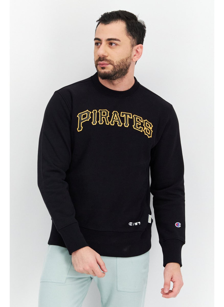 Champion Men Sportswear Fit Long Sleeves Outdoor Sweatshirt, Black  - Image 1