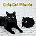LSYDCARM Black Cat Plush Pillow Kawaii Black Cat Stuffed Animals Cat Plushie Cute Black Cat Pillow Stuffed Cat Toys for Kids Birthday Christmas Home Decoration - Image 2